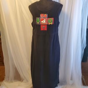 Vintage 90s medium maxi dress Christmas